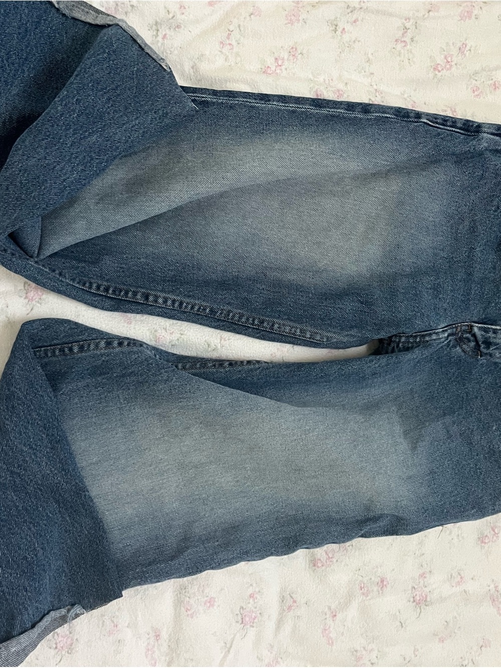Motel Rocks Faded Blue Straight-Leg Jeans